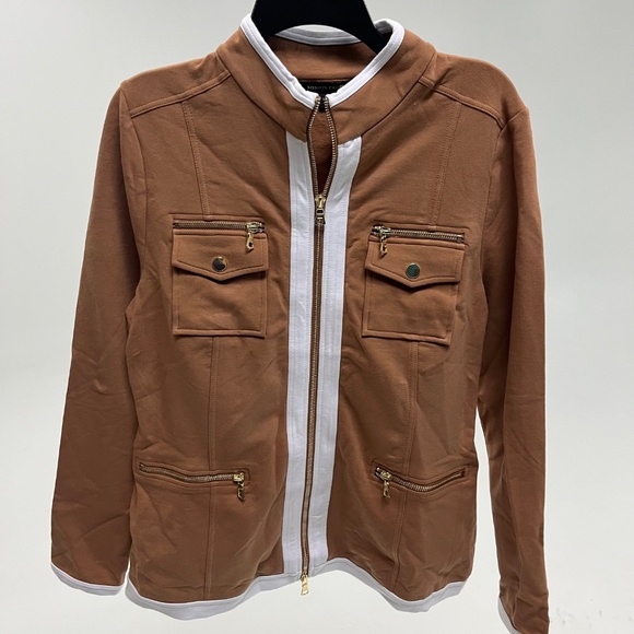 Chic Zippered Sport Coordinate Set Thrush - Picture 3 of 5